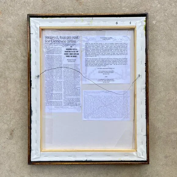 Framed Original Oil Painting on Canvas - Fox in Santa Fe New Mexico - Picture 8 of 15